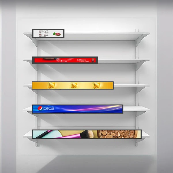 Ecran de publicitate cu bară montată pe perete